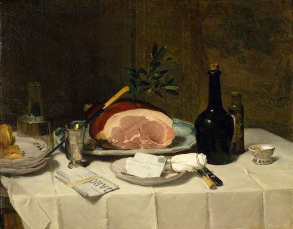 Still Life with Ham 1870s