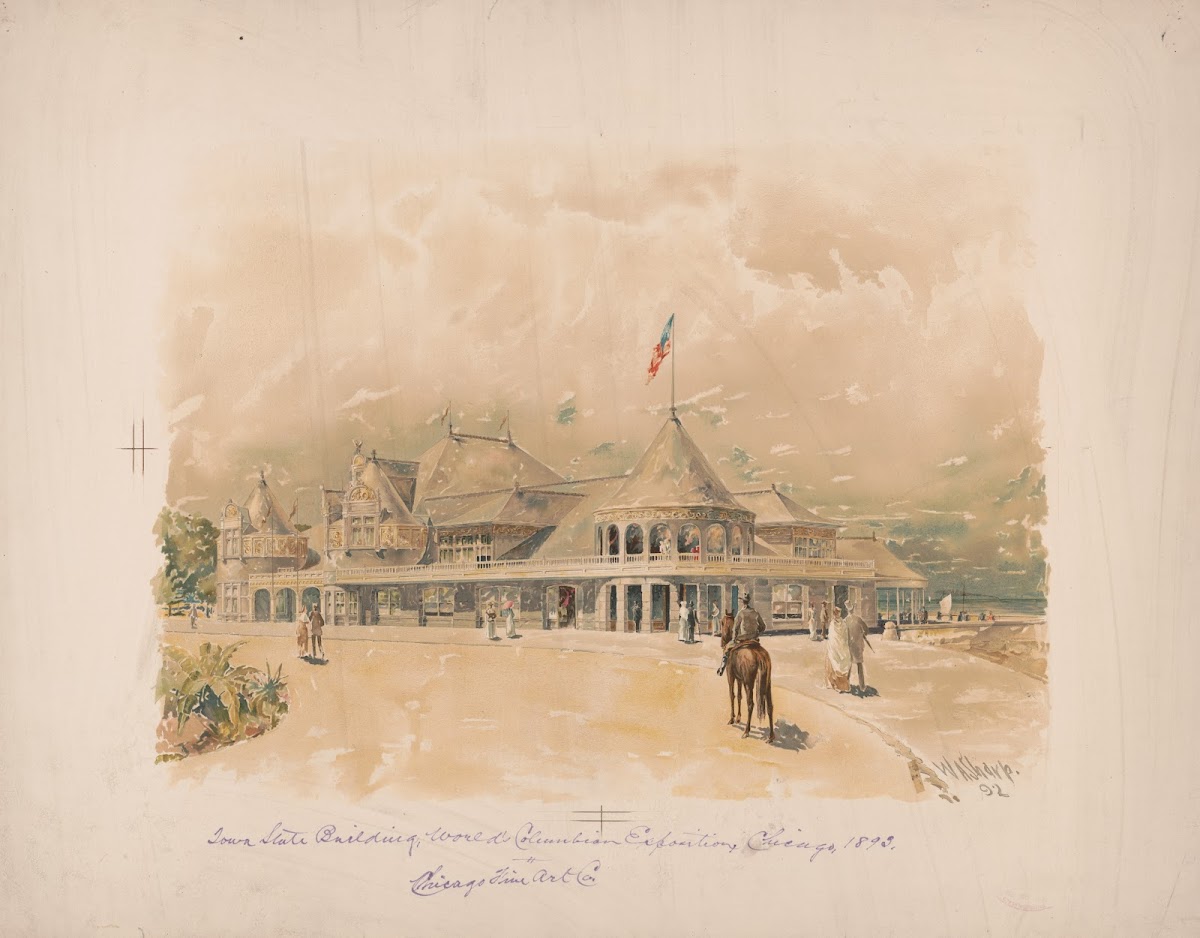 Iowa State building World Columbian Exposition Chicago 1893 1892