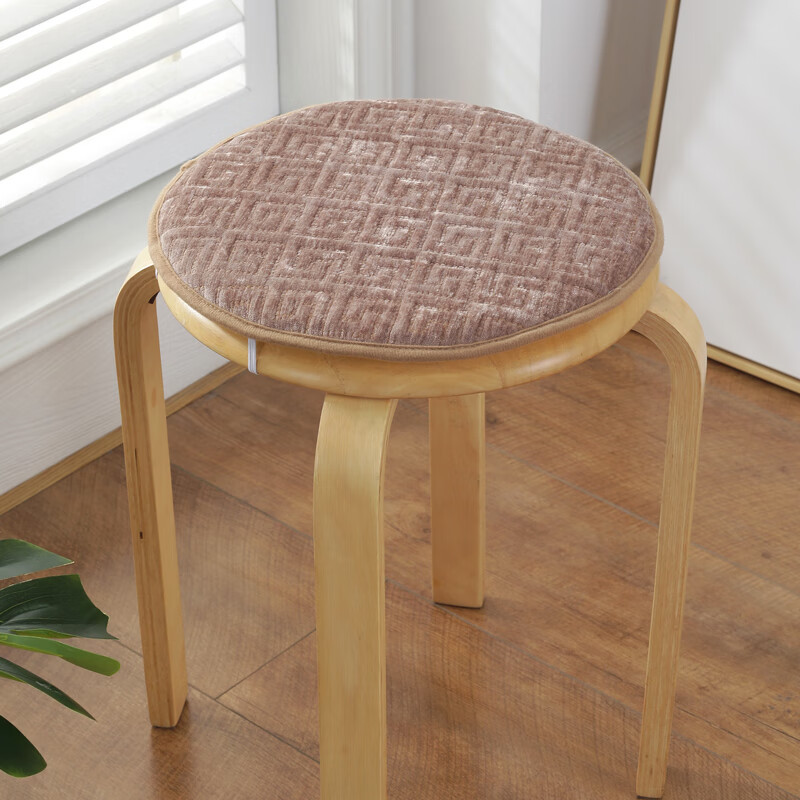 Round seat cushion with foam, non-slip