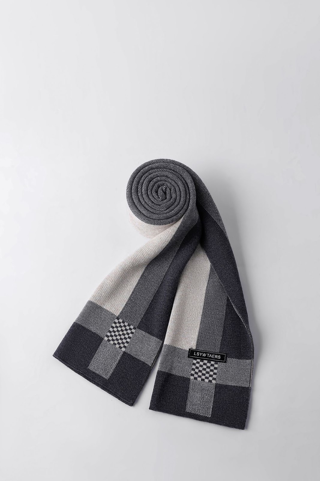 Herren-Strickschal, 195x28cm