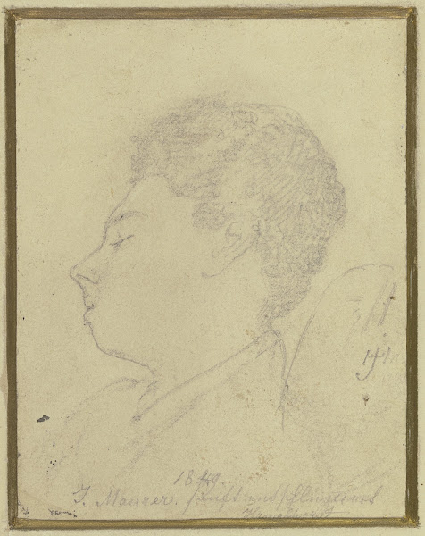 Kopf des Malers Jakob Maurer 1849