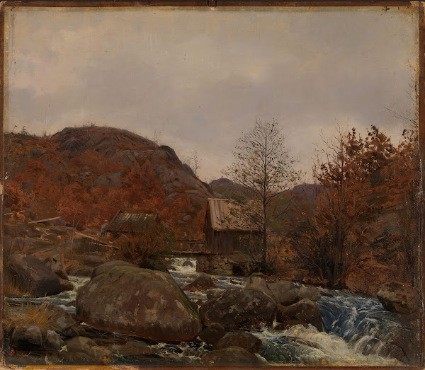 Mill at Frostestad near Mandal 1863