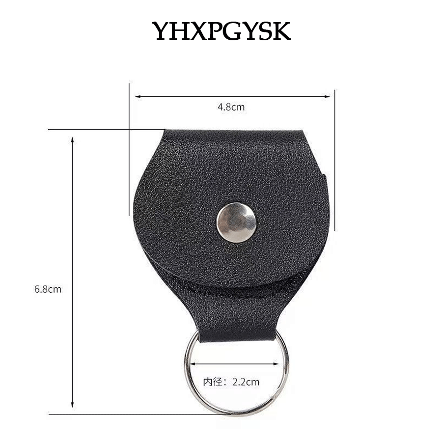 Rounded Leather Keychain
