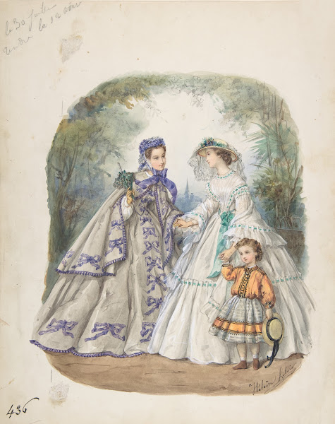 Illustration For A French Fashion Magazine Ca 1862