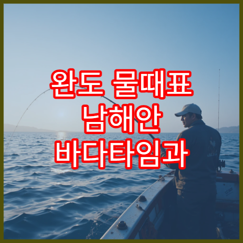 완도 물때표 남해안 바다타임과 오늘 낚시시간표 확인