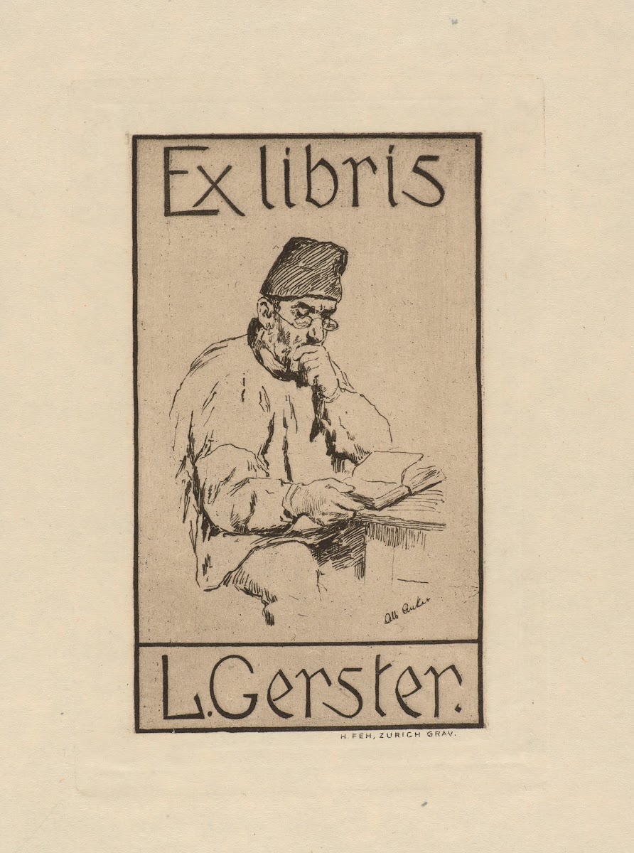 Bookplate of L Gerster 1904