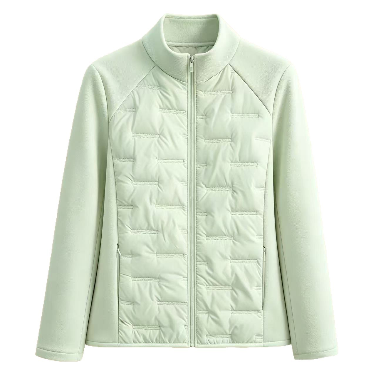 Sporty fitted quilted jacket for women