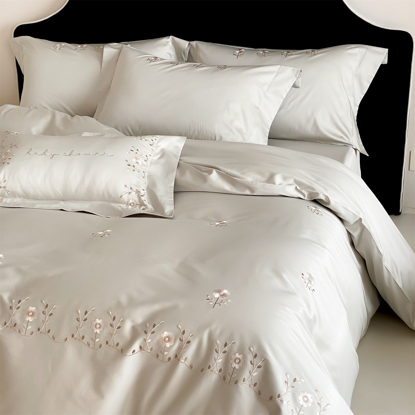 Cotton Bed Linen Set, Long Staple Cotton, 4-Piece