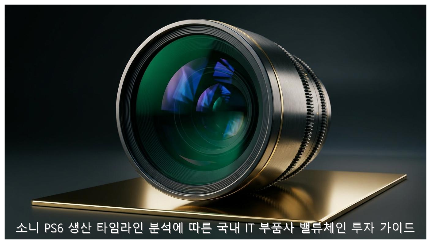 소니 PS6 생산 타임라인 분석에 따른 국내 IT 부품사 밸류체인 투자 가이드 핵심 안내 및 분석 인포그래픽 (5)