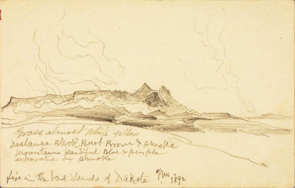 Fire in the Bad Lands of Dakota 1892