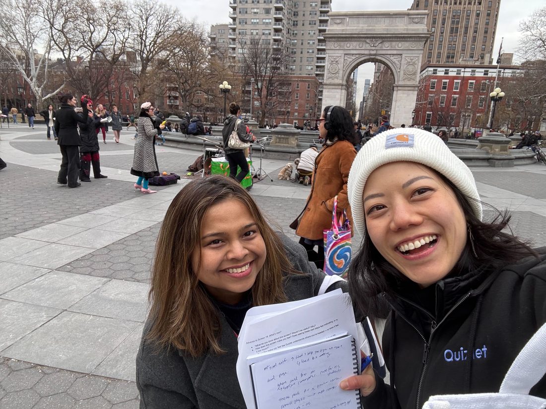 User testing in Washington Square Park