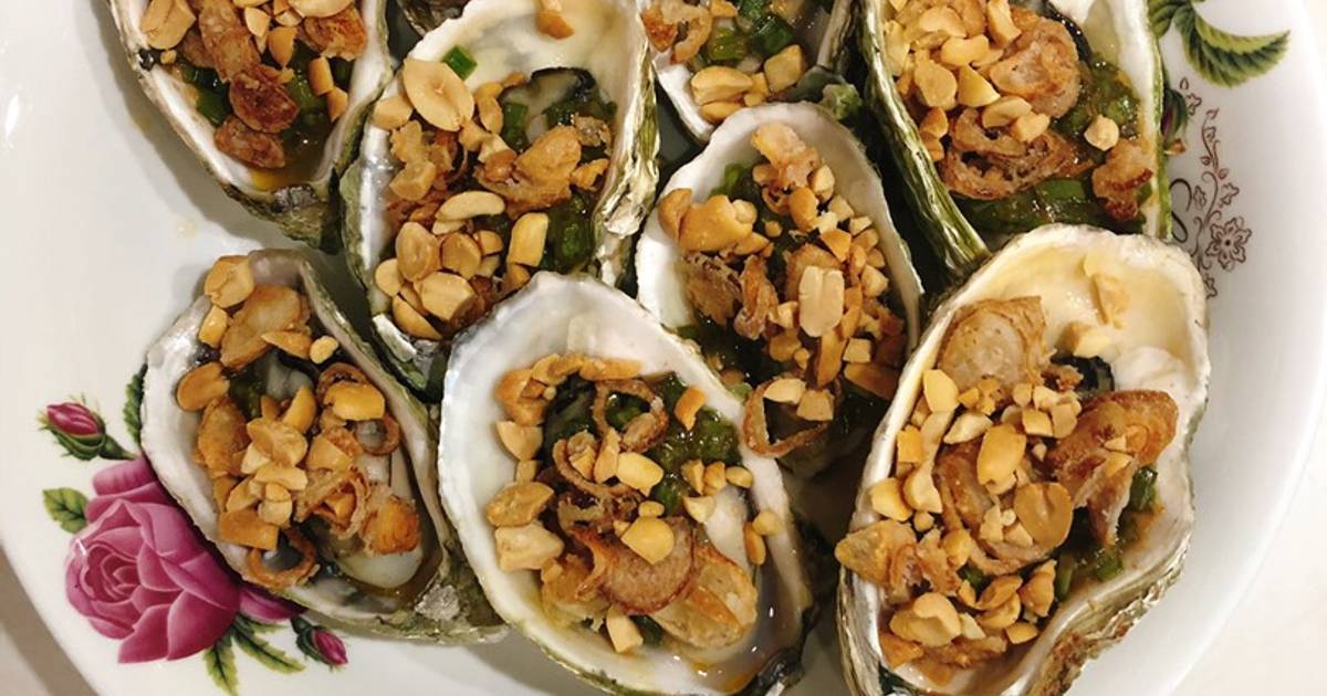 Hàu nướng mỡ hành