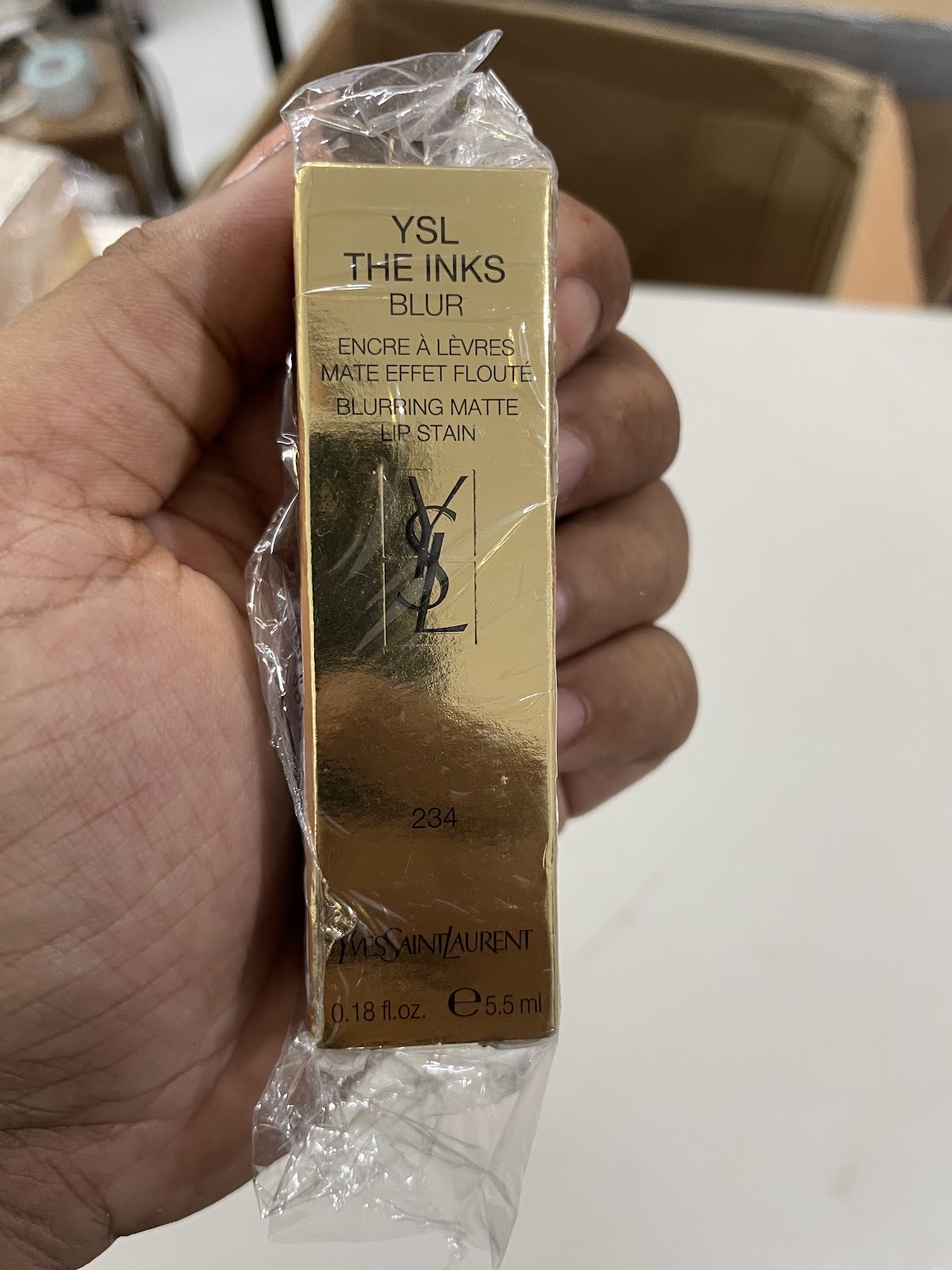 YSL Lipstick Blur 234 Berry Satisfaction #0613