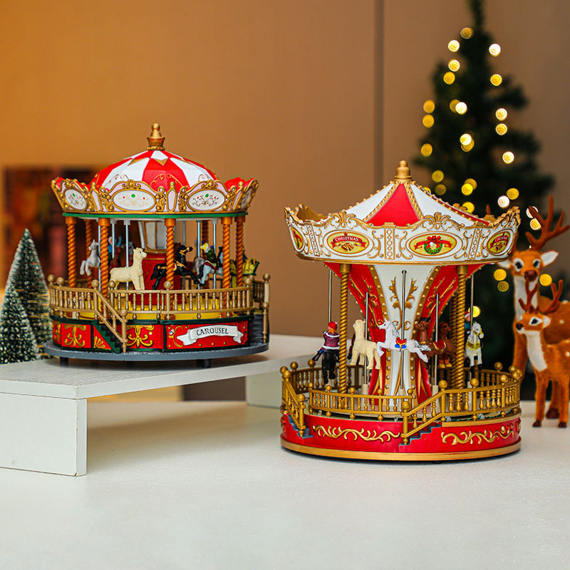 Christmas Carousel Music Box made of PVC