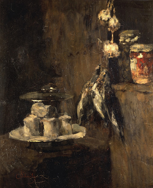 Still Life with Partridges and Cheese after 1884