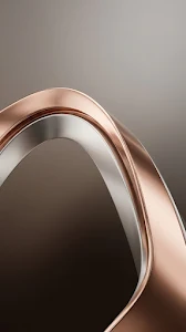 Minimalist Metallic Fluid Curve Mobile Wallpaper