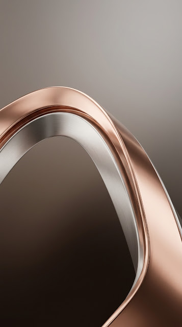 Minimalist Metallic Fluid Curve Mobile Wallpaper - Free mobile Wallpaper