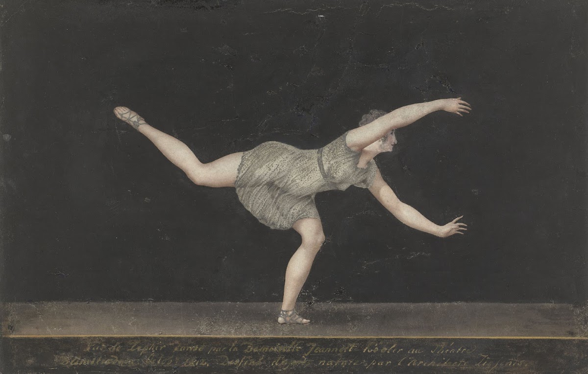 Danseres Annette Köbler de Pas de Zephir uitvoerende 1812