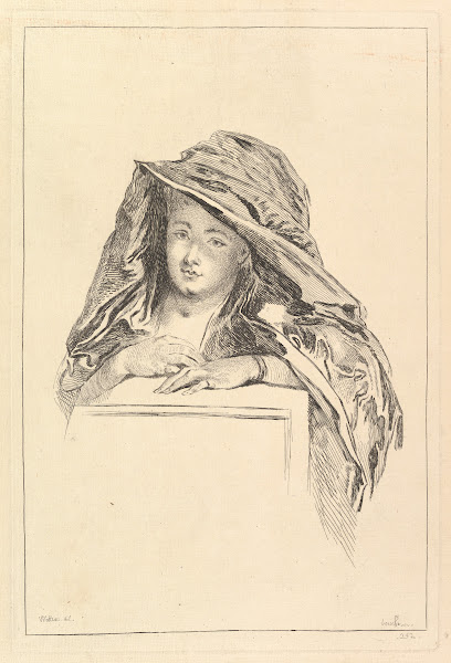 Bust Portrait of a Woman wearing a Hooded Mantle