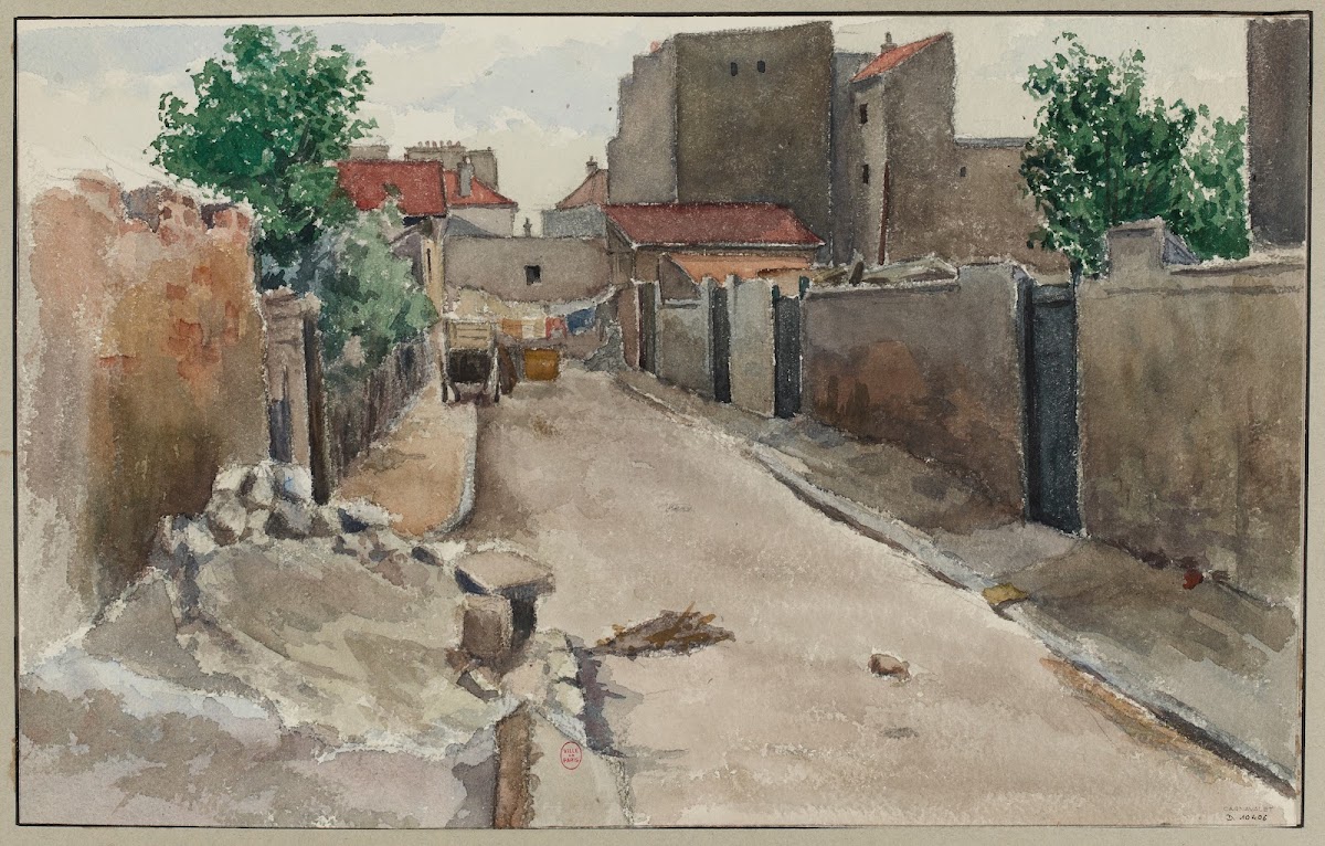 La rue de Chambéry prise de la rue de Nice la Frontière 1896