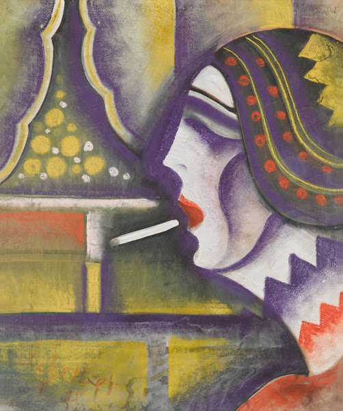 Dame mit Cigarette Lady with a Cigarette