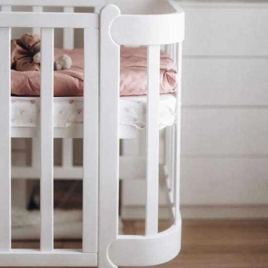 Children's cradle bed IngVart Nika 5 in 1 60 cm white/cappuccino
