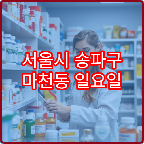 서울시 송파구 마천동 일요일 당직약국 주말 응급 상황 대비 약국 찾기