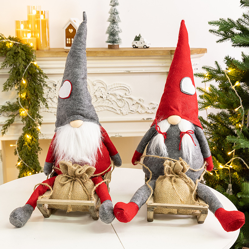 Christmas Gnome and Reindeer Figure Set