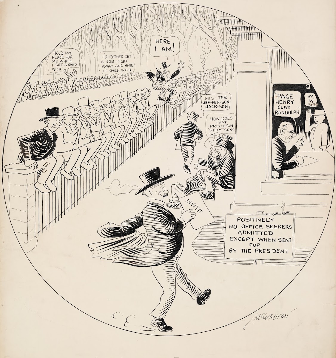 Office Seekers Waiting To Be Invited 1913
