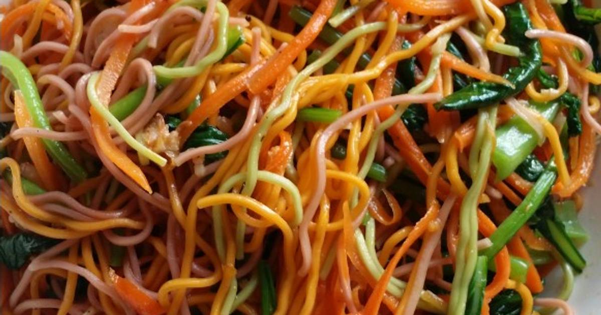 Mì rau củ xào tép