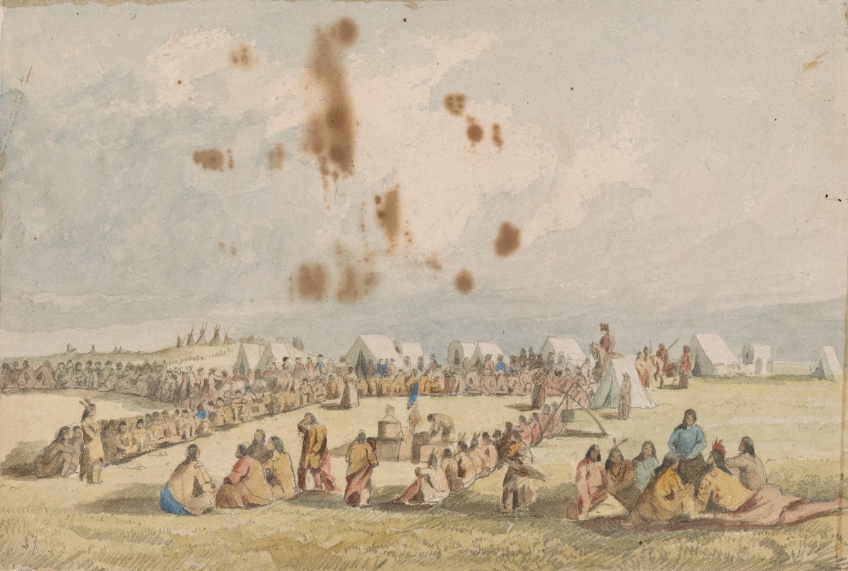 Distribution of Goods to theAssiniboins 1854