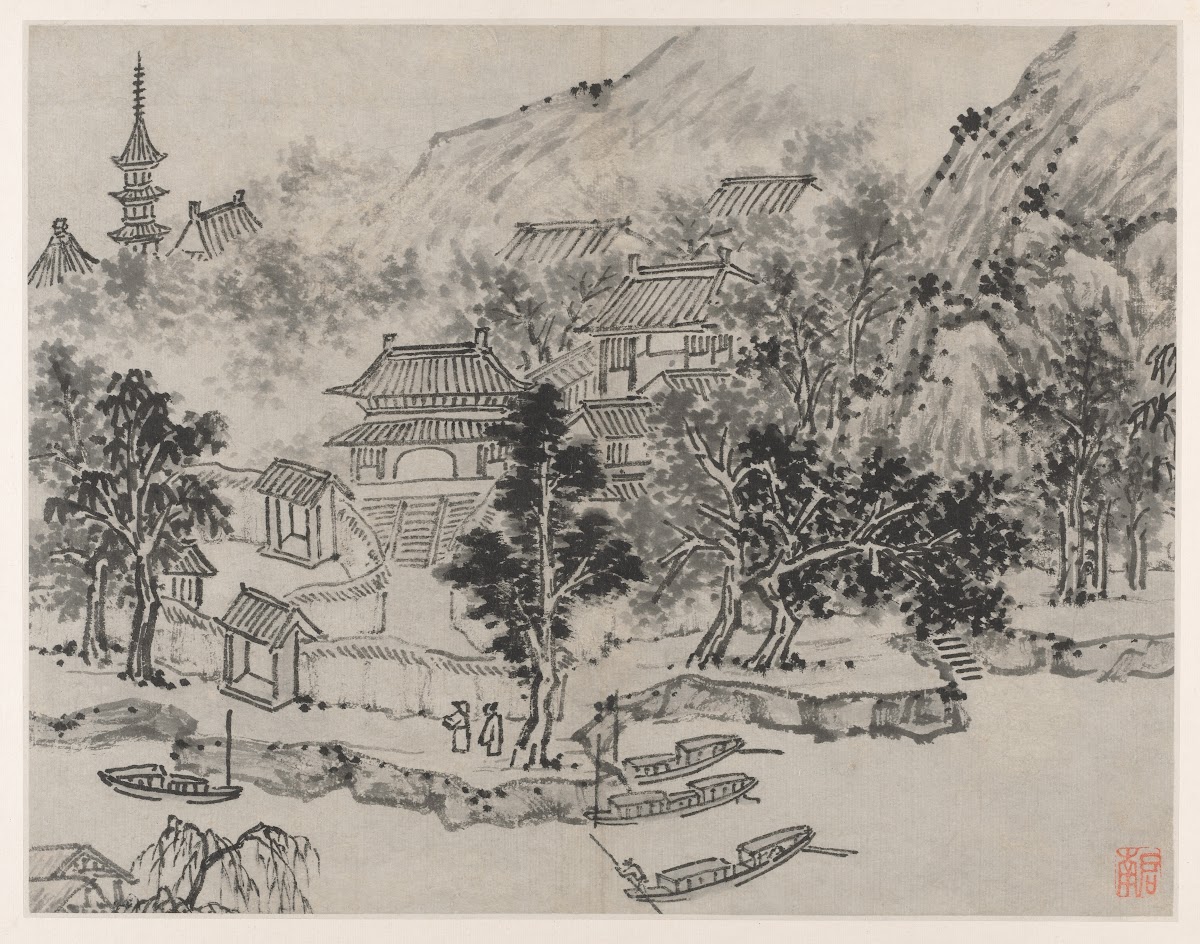 Distant View of Tiger Hill from the Canal Mooring after 1490