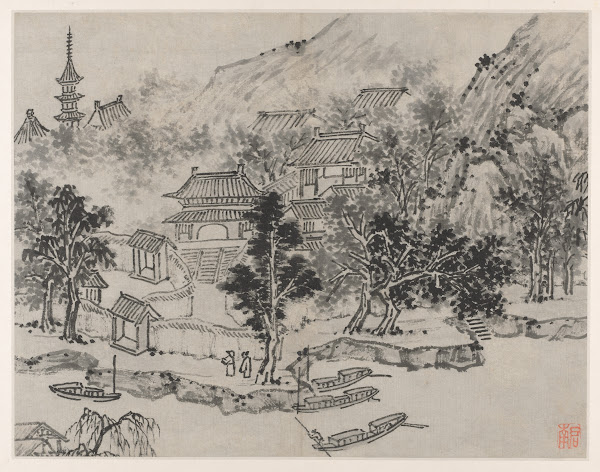 Distant View of Tiger Hill from the Canal Mooring after 1490