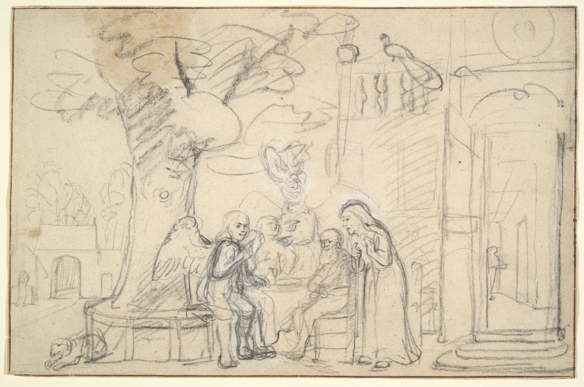 Abraham Entertaining the Angels ca1655