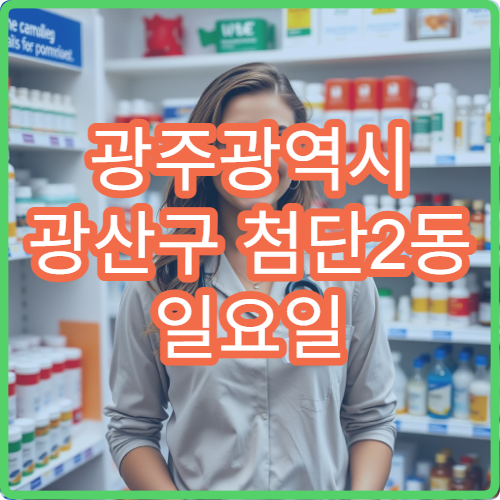 광주광역시 광산구 첨단2동 일요일 문 여는 약국 진통제·소염제 구매 가능