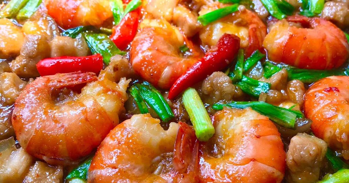 Tôm rim thịt