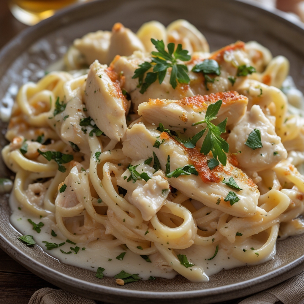 Creamy Garlic Parmesan Chicken Pasta – Easy Homemade Comfort Food finished