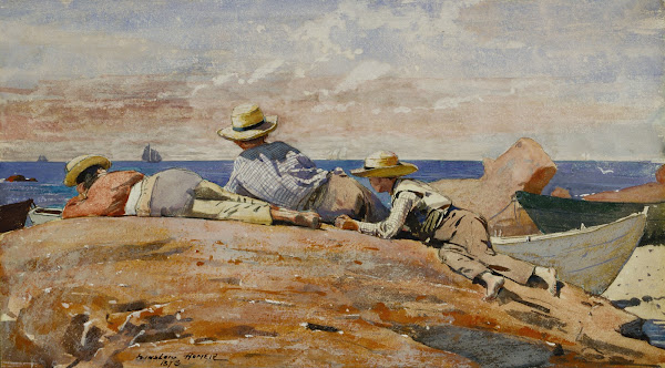Three Boys on the Shore 1873