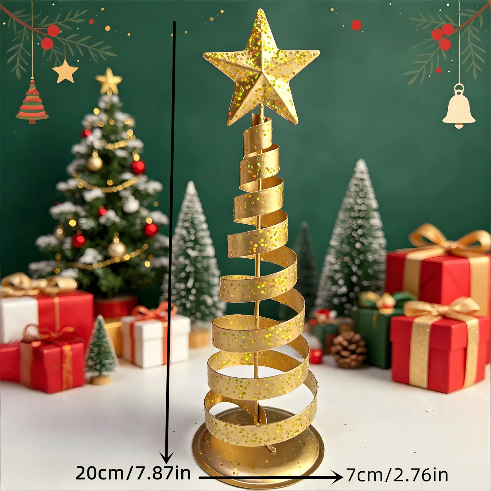 Mini-Weihnachtsbaum aus Draht mit Stern