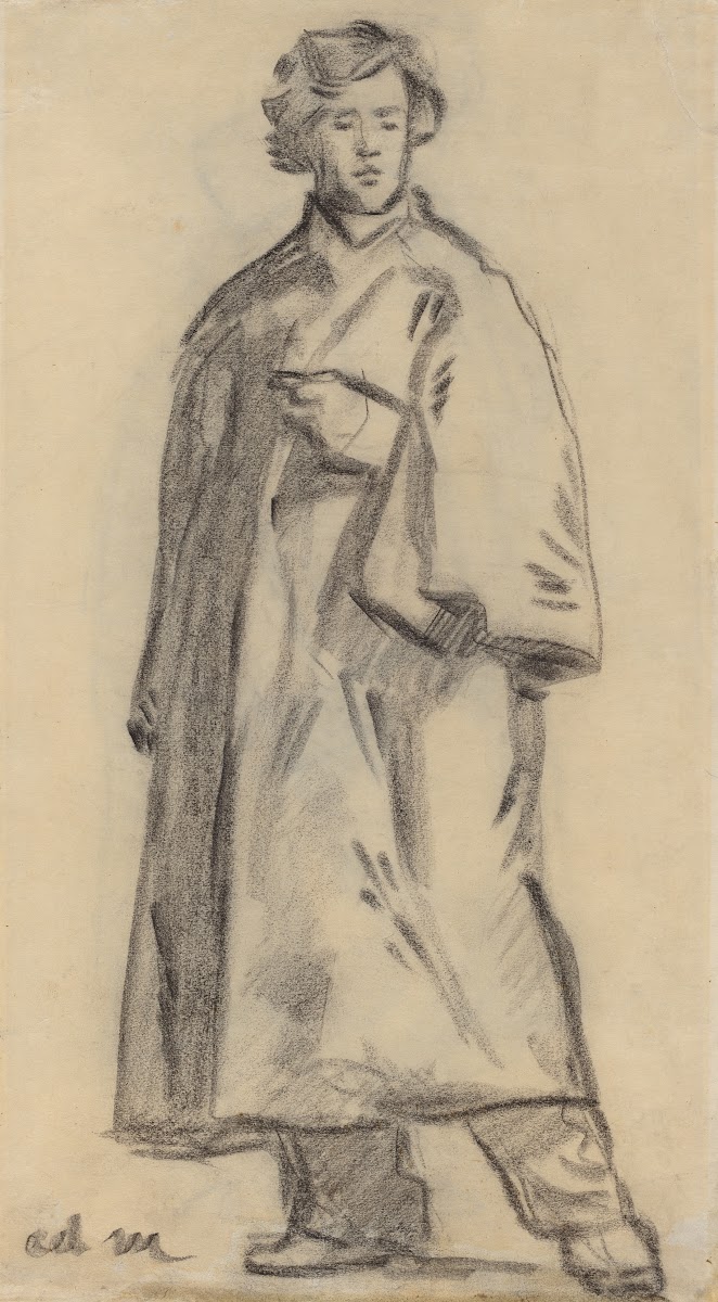 Man Wearing a Cloak recto 1852 1858