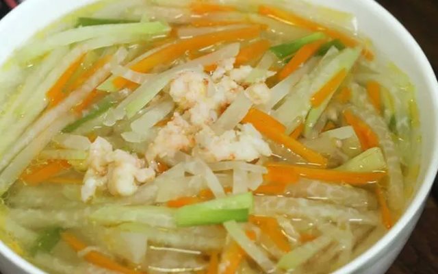 Canh Tôm Nấu Su Hào