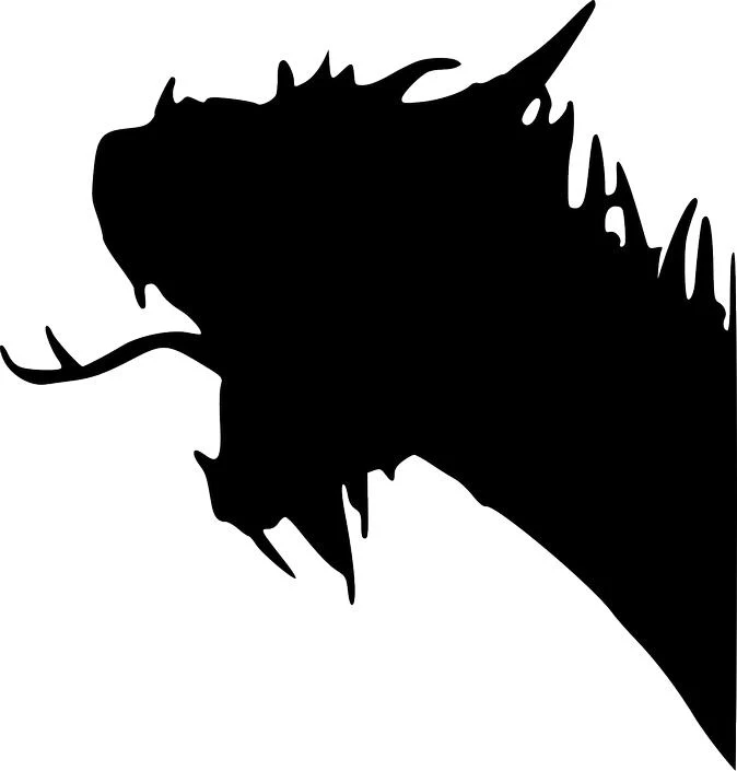 SVG illustration of Dragon Path133 for Cricut and Silhouette.