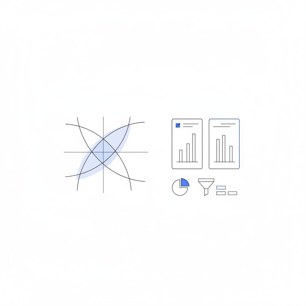 Vector notebook sketch of a van Westendorp chart and A/B test result card illustrating price perception and comparison for the 5 C's of pricing in a minimalist layout