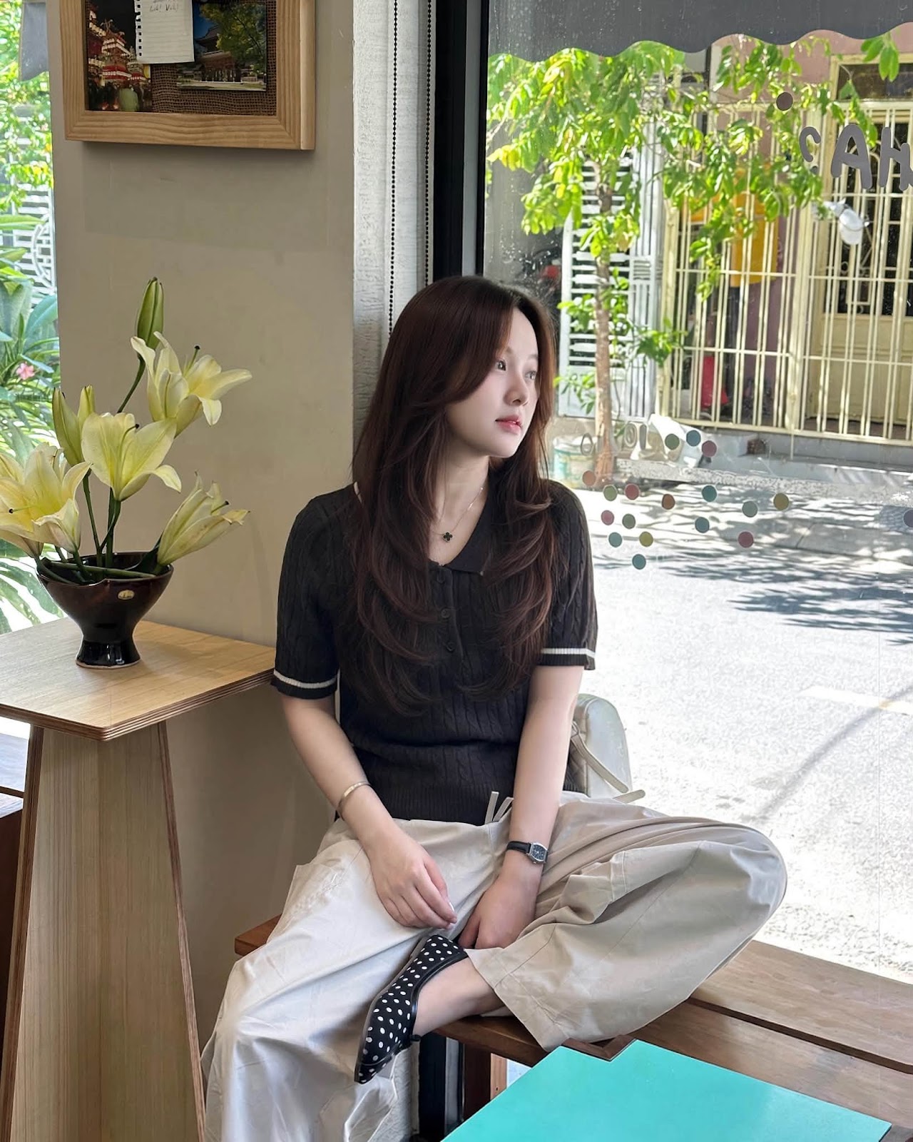 Áo len cổ bẻ trơn viền cổ XONXEN SHOP 5116 – Image 9
