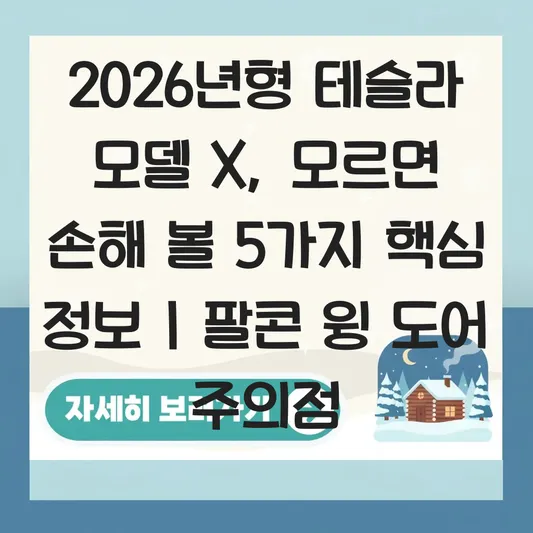 테슬라 모델 X 2026년형 주행 거리 및 팔콘 윙 도어 좁은 주차장 이용 시 주의점 대표 이미지