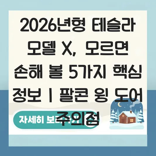 2026년형 테슬라 모델 X, 모르면 손해 볼 5가지 핵심 정보 | 팔콘 윙 도어 주의점