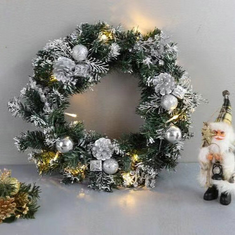 Christmas wreath made of PVC, handmade, with or without lighting