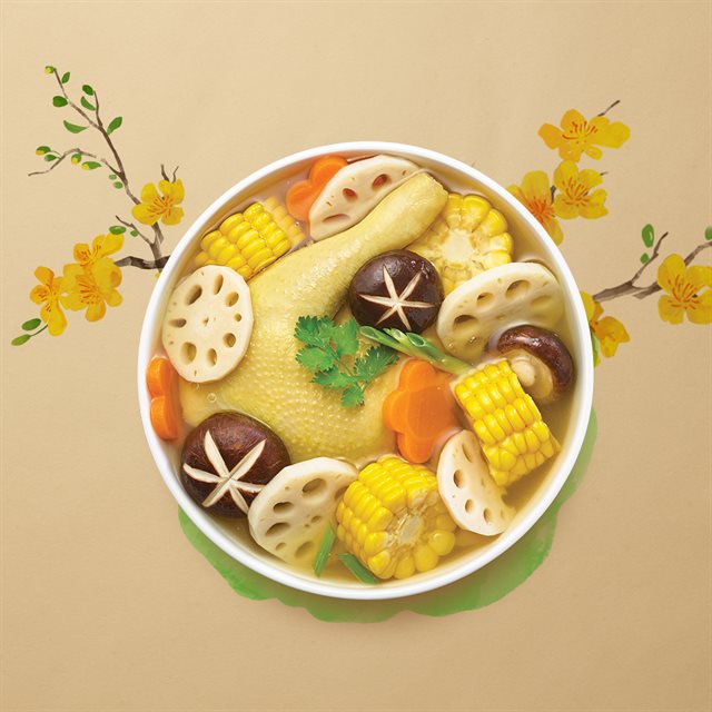 Canh Gà Nấu Củ Sen