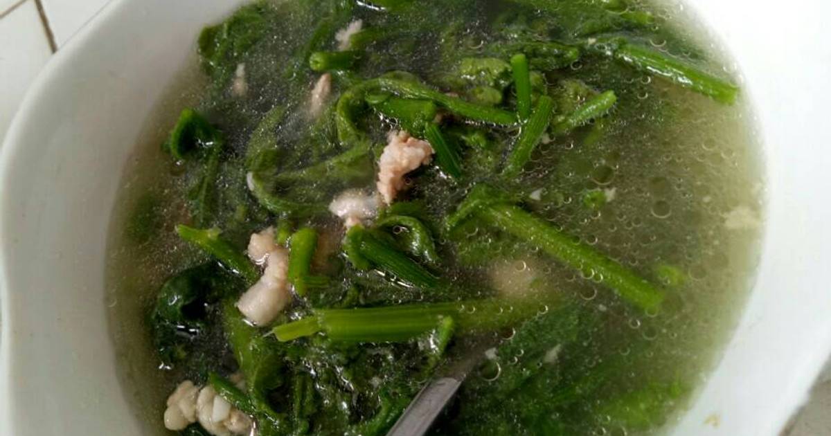 Canh ngọn bí thịt bằm