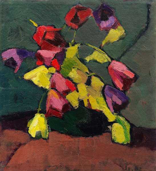 Tulpen in grüner Vase 1912